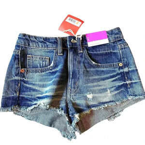 NWT Mossimo Cotton High Rise Jean Shorts Girl to Women Size 1 Pockets